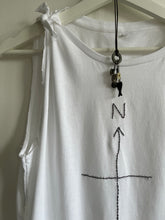 Load image into Gallery viewer, TRUE NORTH Organic Cotton Sleeveless Tee With Shoulder Ties