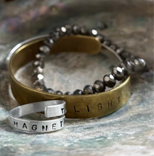 Load image into Gallery viewer, Personalised Aluminium Hand Stamped Wraparound Ring.