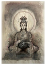 Load image into Gallery viewer, A painting on fabric of the Godess Quan Yin