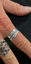 Load image into Gallery viewer, Personalised Aluminium Hand Stamped Wraparound Ring.