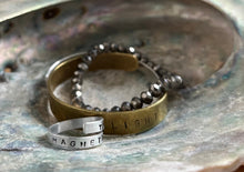 Load image into Gallery viewer, Personalised Aluminium Hand Stamped Wraparound Ring.