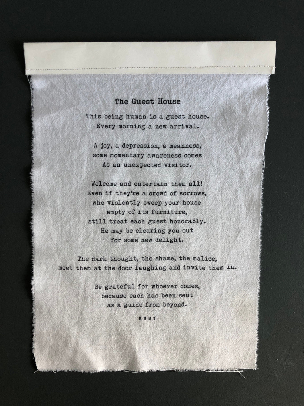 The Guest House Full Poem by RUMI - Limited Edition Prints