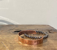 Load image into Gallery viewer, Let There Be Light, copper, hand stamped bracelet.