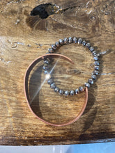 Load image into Gallery viewer, Let There Be Light, copper, hand stamped bracelet.