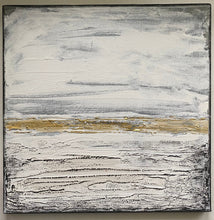 Load image into Gallery viewer, Textured White and Gold Canvas - Studio Sale