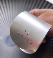 Load image into Gallery viewer, Personalised Hand Stamped Cuff Style Bracelet
