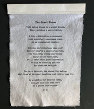 Load image into Gallery viewer, The Guest House – Full Poem by Rumi – Limited Edition Print