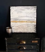 Load image into Gallery viewer, Textured White and Gold Canvas - Studio Sale