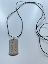 Load image into Gallery viewer, Silver Dog Tag Hand Stamped Necklace