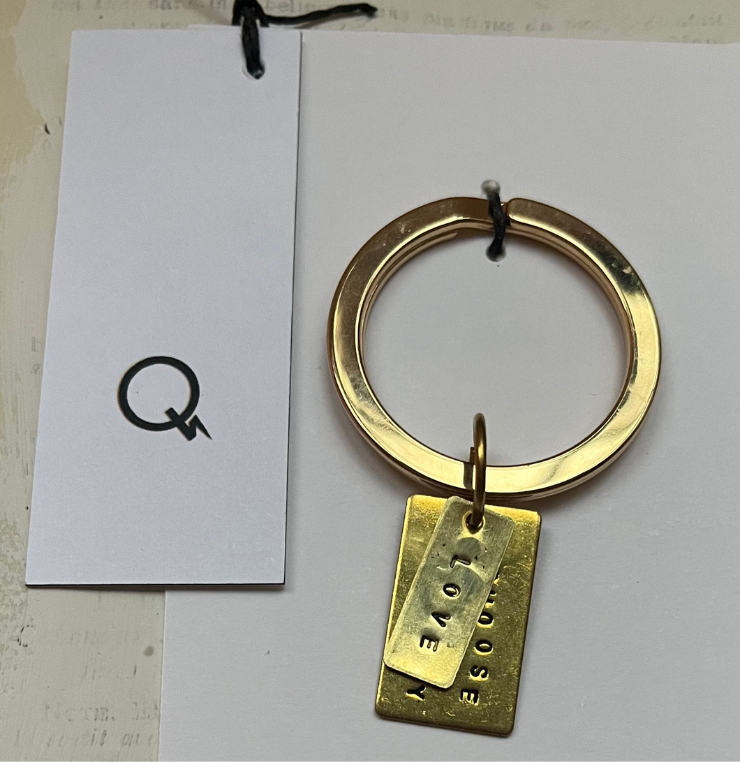 Personalised Brass Key Ring