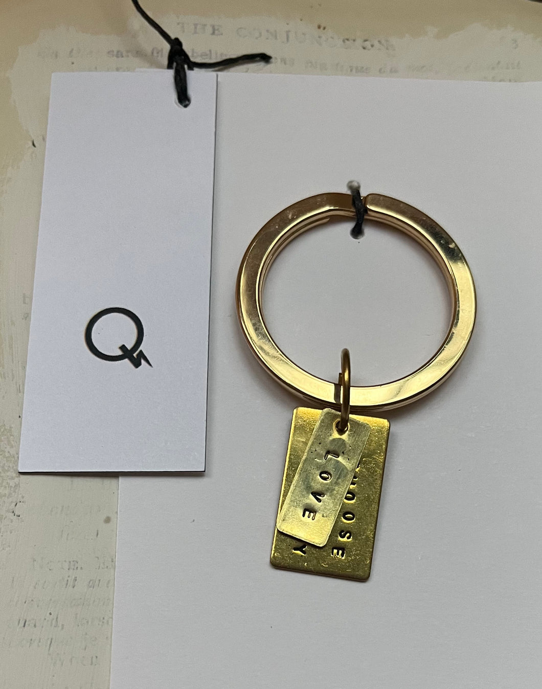 Personalised Brass Key Ring