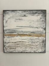 Load image into Gallery viewer, Textured White and Gold Canvas - Studio Sale

