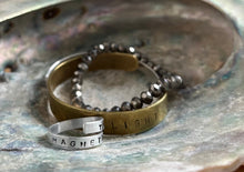 Load image into Gallery viewer, Personalised Aluminium Hand Stamped Wraparound Ring.
