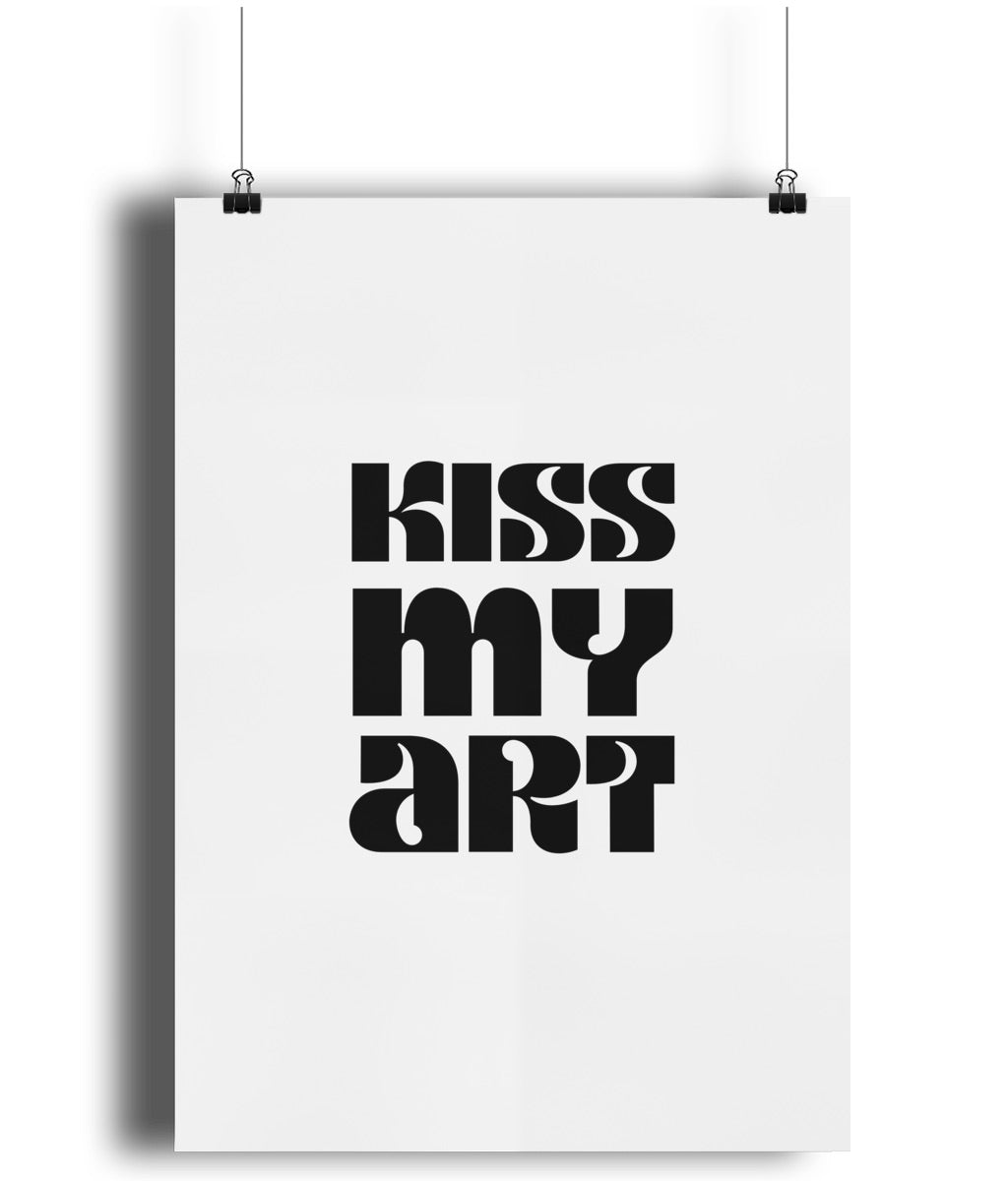 ‘Kiss My Art’ limited edition A4 print, created on 290gsm sustainable bamboo paper with a soft, natural texture.