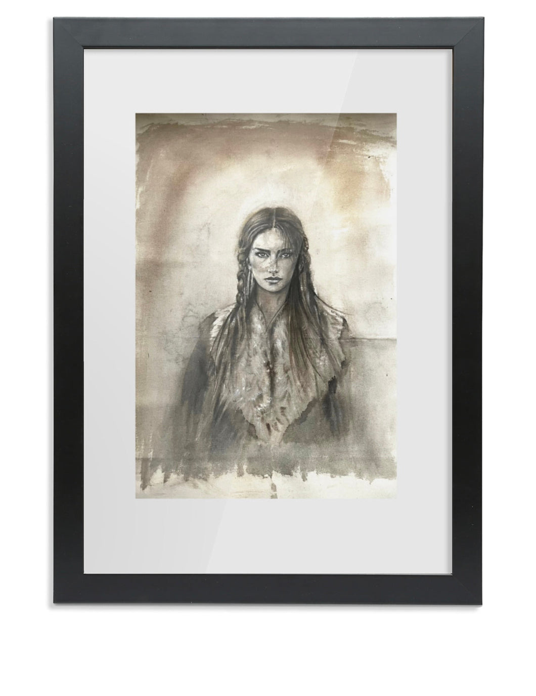 Quiet Thunder framed limited edition giclée print, printed on 275gsm lustre paper and presented in a smooth matte black wooden frame.