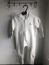 Load image into Gallery viewer, Ziggy Cream Hoody Baby  Organic Cotton Romper Suit
