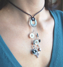 Load image into Gallery viewer, Personalised Nine Charm Letter Necklace
