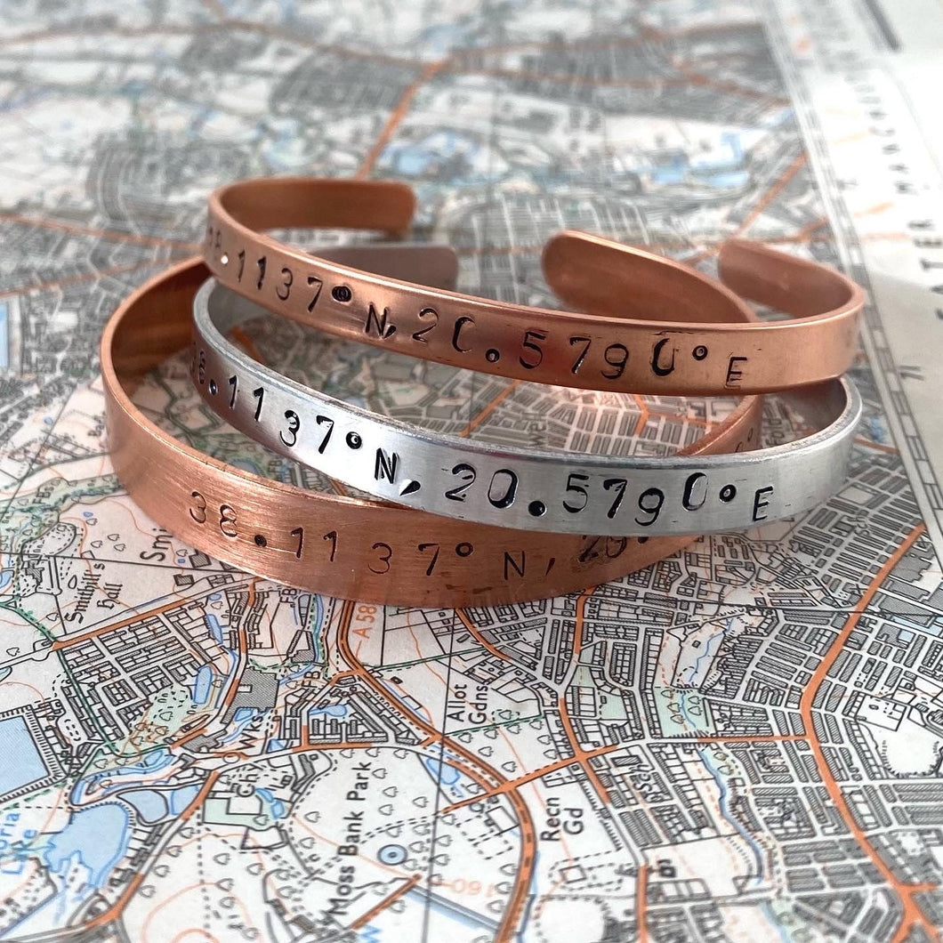 copper hand stamped bracelet