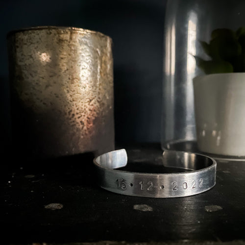 hand stamped co-ordinates bracelet