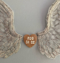 Load image into Gallery viewer, Personalised Embroidered Wings on Canvas - Original Artwork
