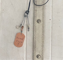 Load image into Gallery viewer, hand stamped dog tag neckalce
