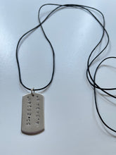 Load image into Gallery viewer, Silver Dog Tag Hand Stamped Necklace
